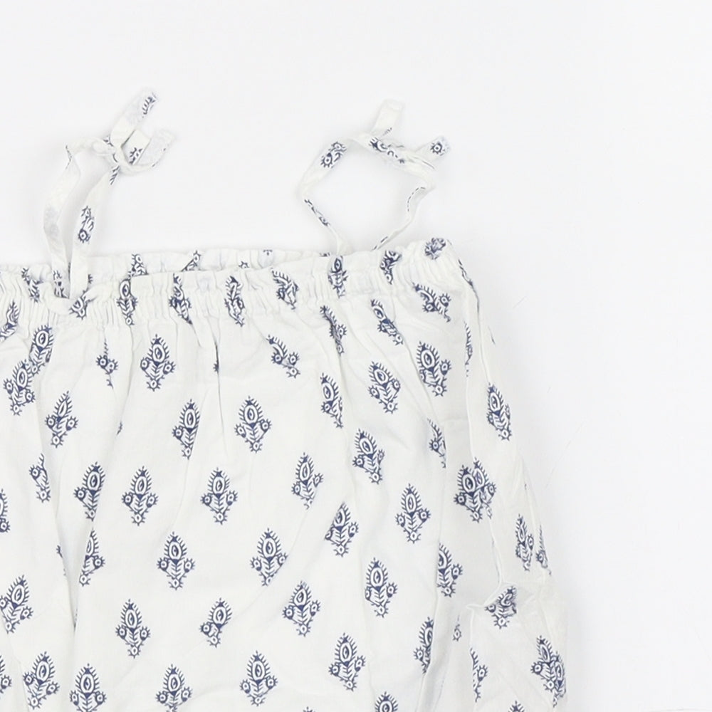 Baby Gap Girls White Paisley  Leotard One-Piece Size 6-9 Months
