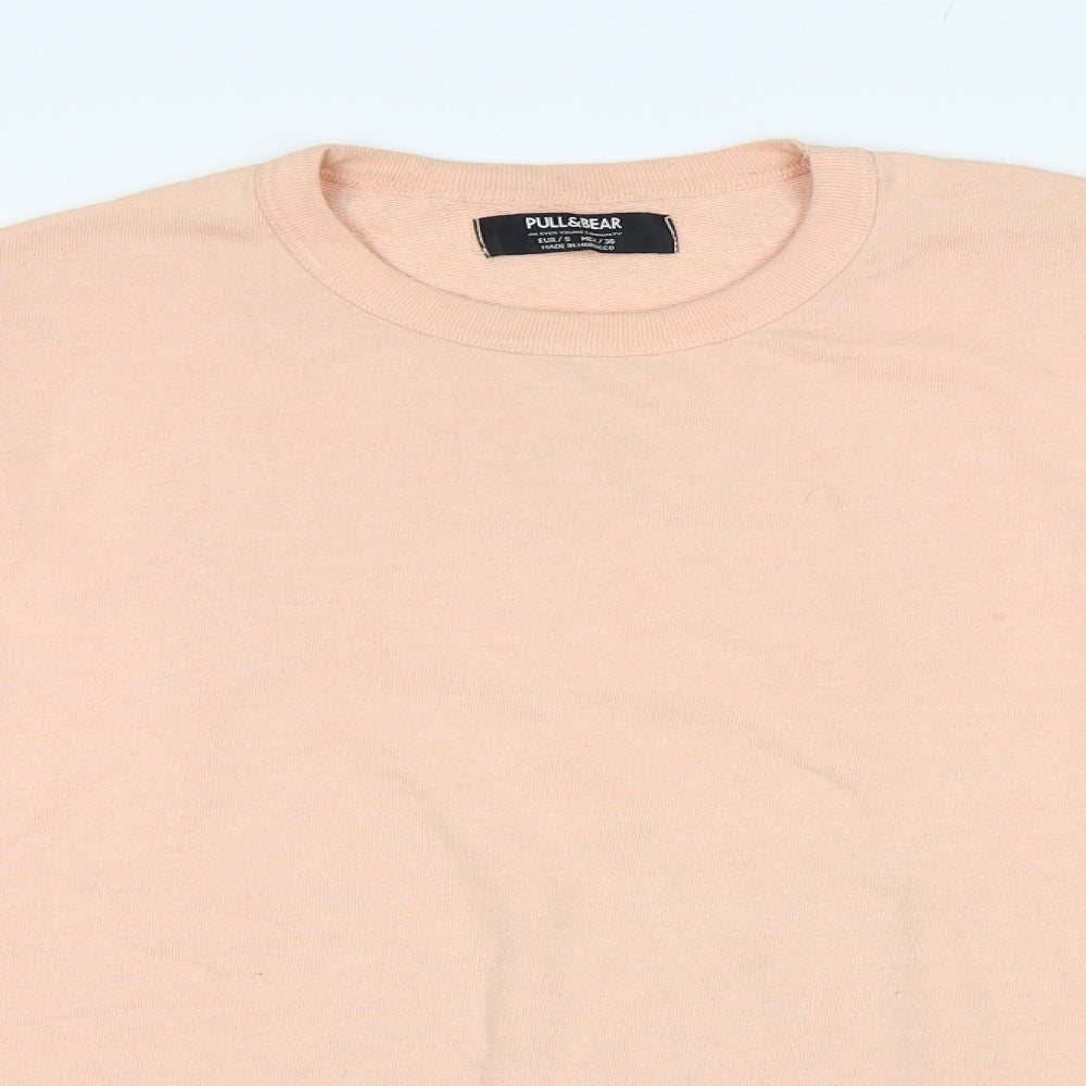 Womens UK Size S Pull and Bear Pink Pullover Sweatshirt
