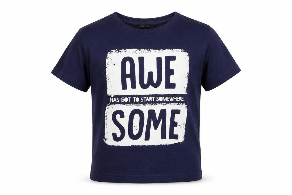 Front view of George boys’ blue basic t-shirt, size 2-3, years