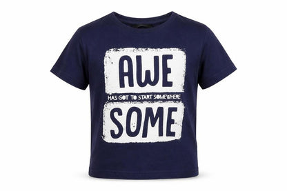 Front view of George boys’ blue basic t-shirt, size 2-3, years