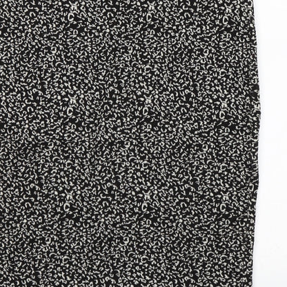 Papaya Womens Black Floral  A-Line Skirt Size 12