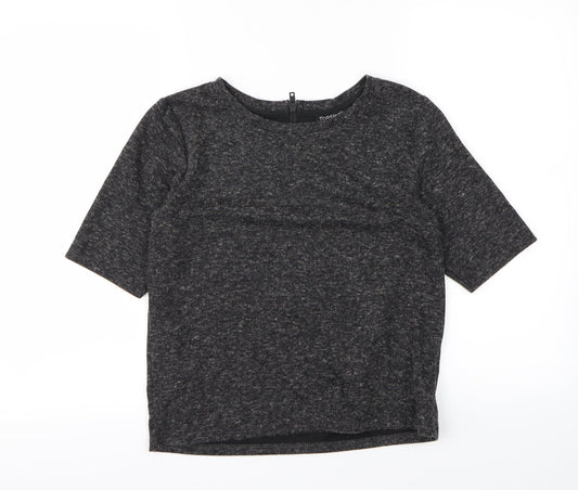 Womens UK Size 4 Topshop Black Basic T-Shirt