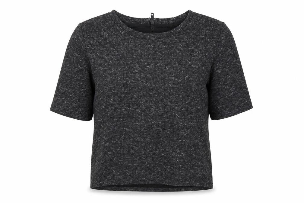 Womens UK Size 4 Topshop Black Basic T-Shirt