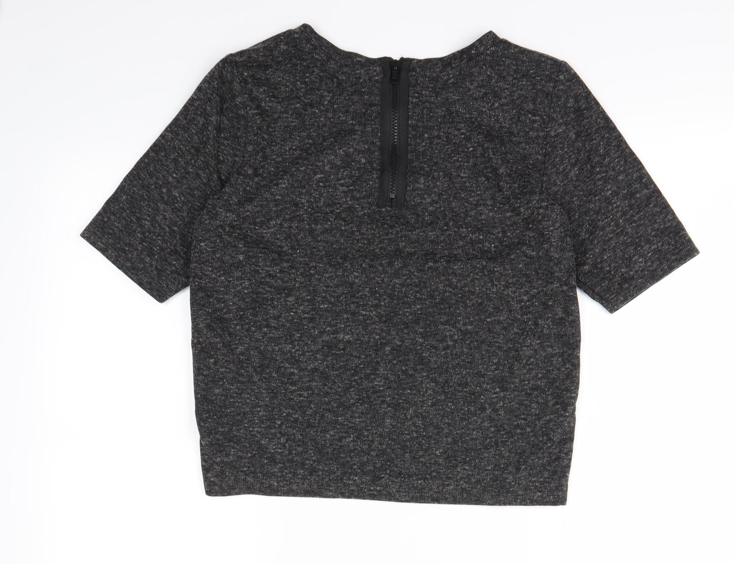 Womens UK Size 4 Topshop Black Basic T-Shirt