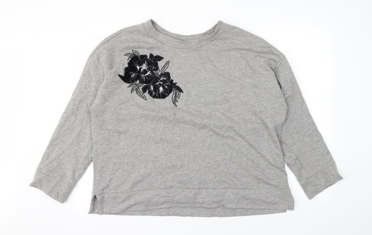 Additional front view of Marks & Spencer women’s grey jumper, size UK 18