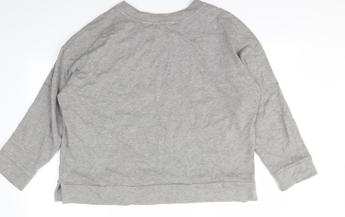 Back view of Marks & Spencer women’s grey jumper, size UK 18