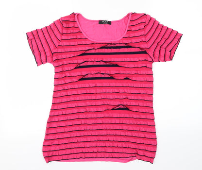 Womens UK Size 12 Moda Pink Basic T-Shirt