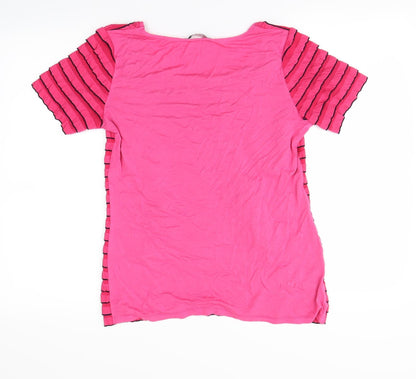 Womens UK Size 12 Moda Pink Basic T-Shirt