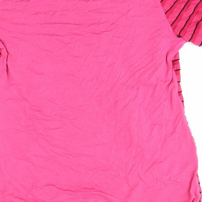 Womens UK Size 12 Moda Pink Basic T-Shirt