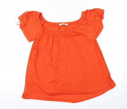 Womens UK Size 8 George Orange Basic T-Shirt