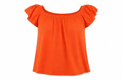 Womens UK Size 8 George Orange Basic T-Shirt