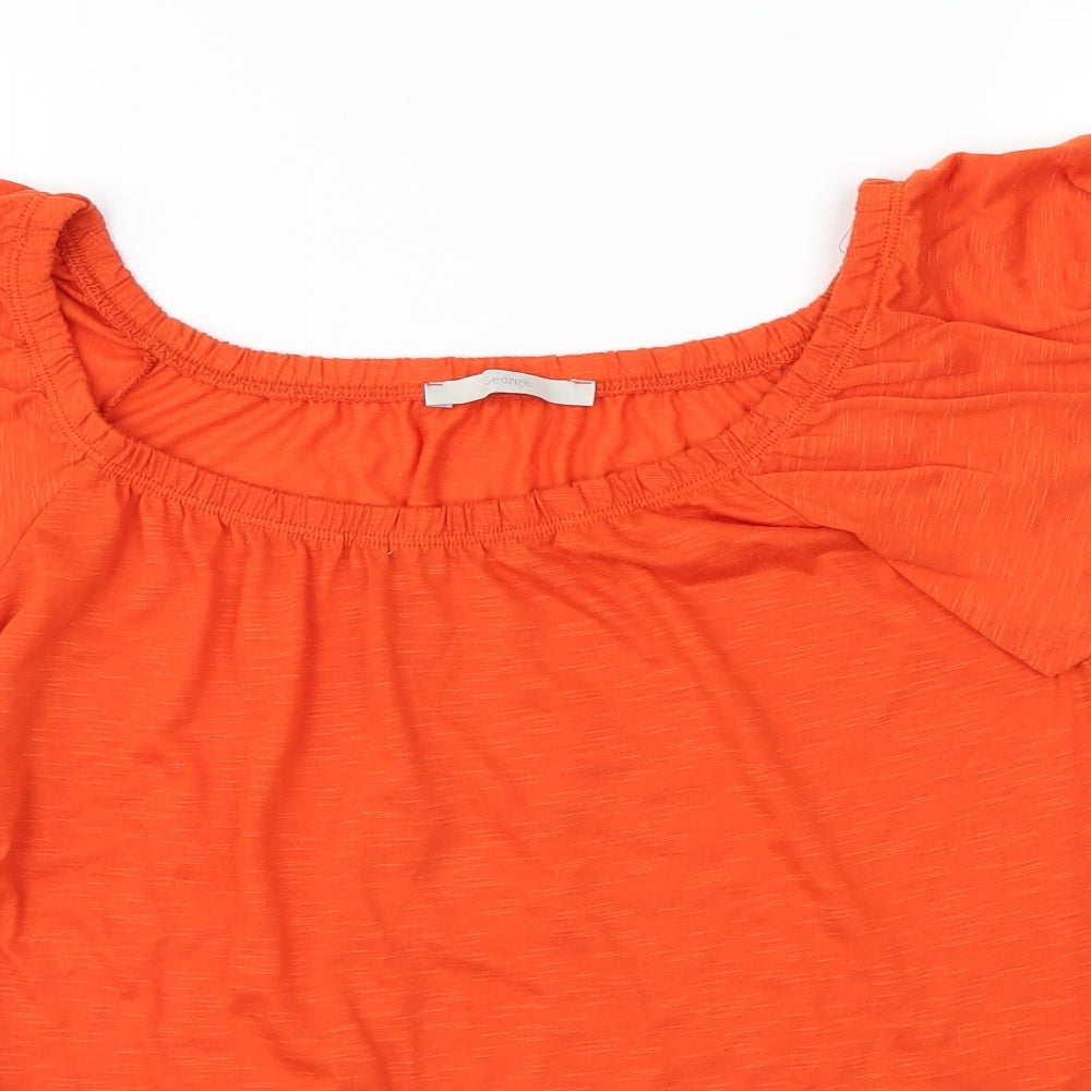 Womens UK Size 8 George Orange Basic T-Shirt