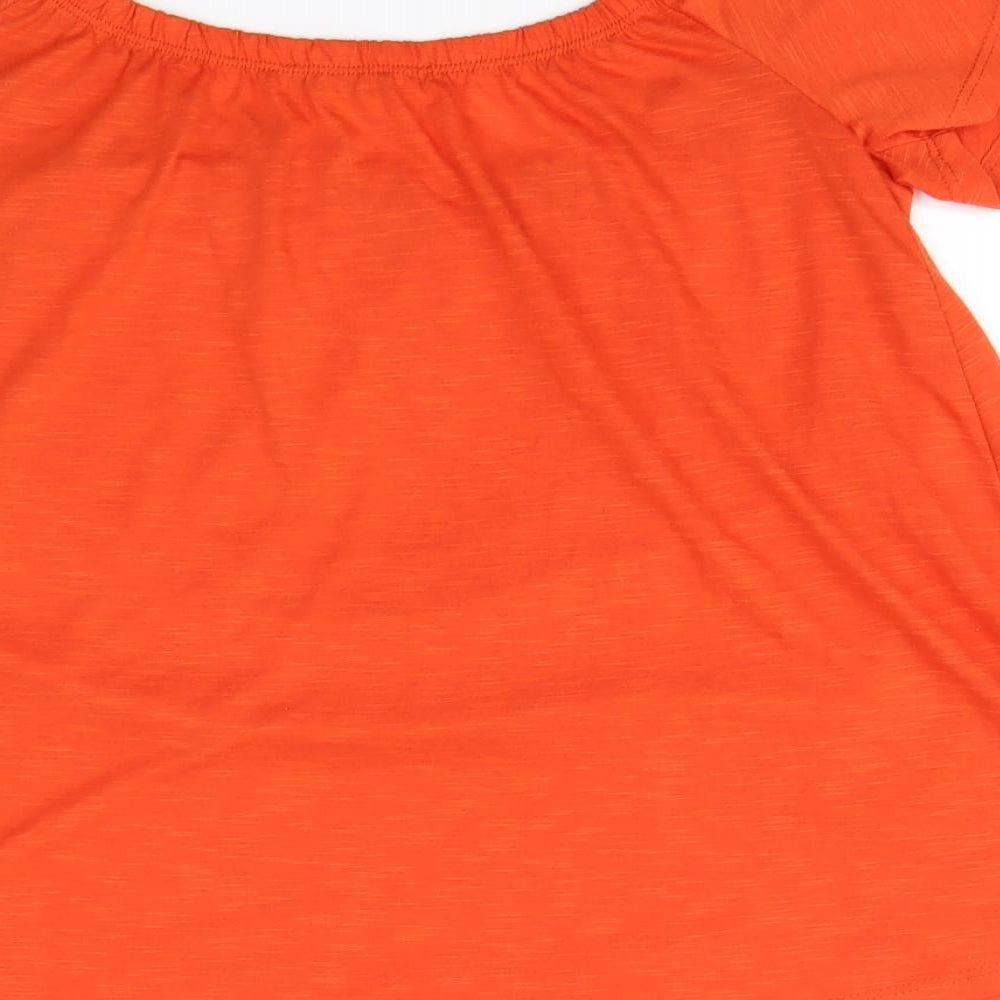 Womens UK Size 8 George Orange Basic T-Shirt