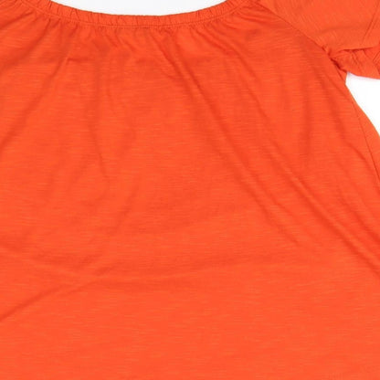 Womens UK Size 8 George Orange Basic T-Shirt