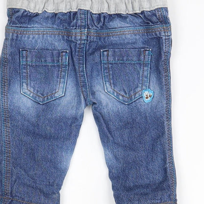 Rocha Little Rocha  Blue  Denim Cargo Jeans Size 0-3 Months