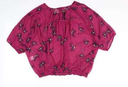 Womens UK Size 18 intuition Pink Basic Blouse