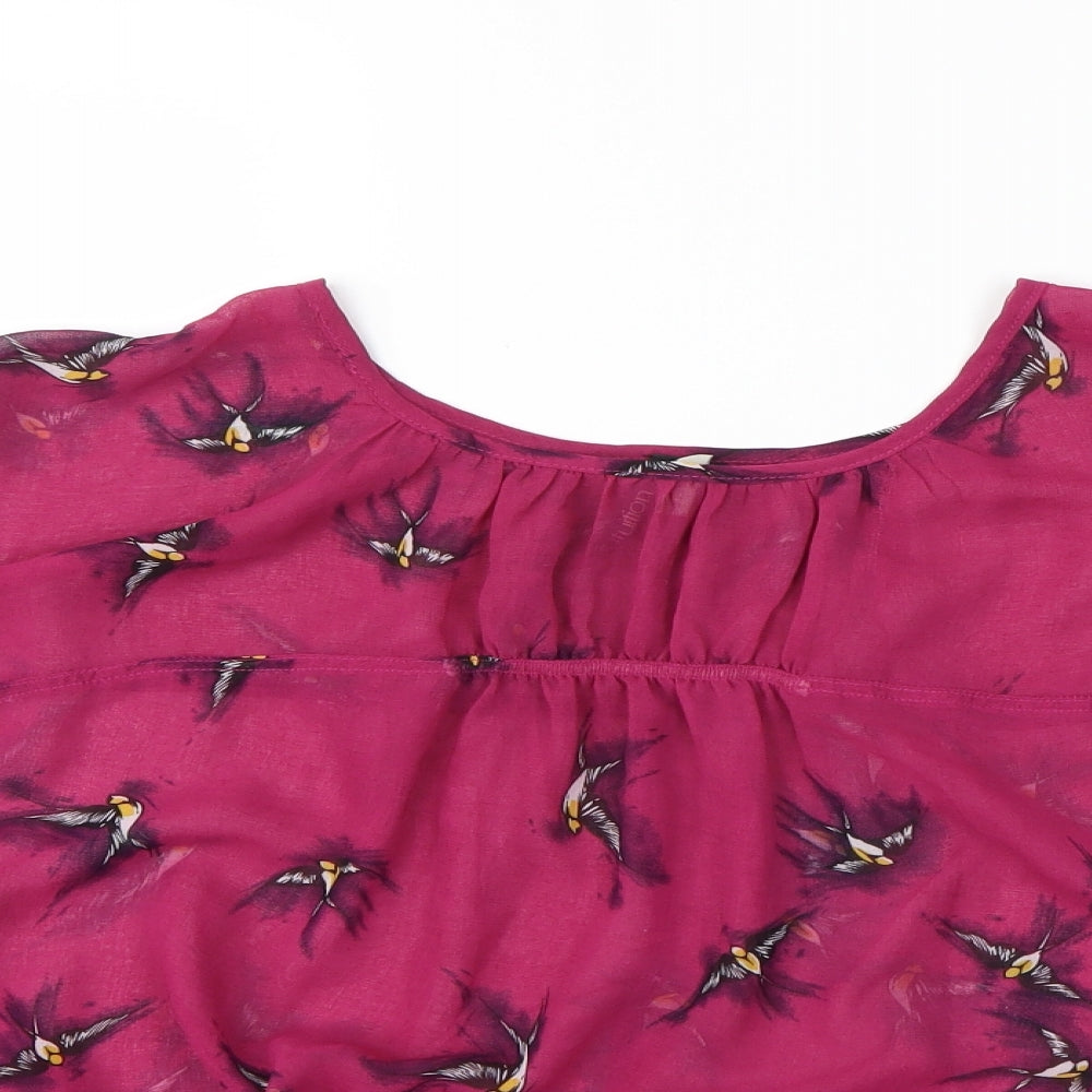 Womens UK Size 18 intuition Pink Basic Blouse