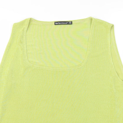 Reflections Womens Green   Basic Tank Size 2XL