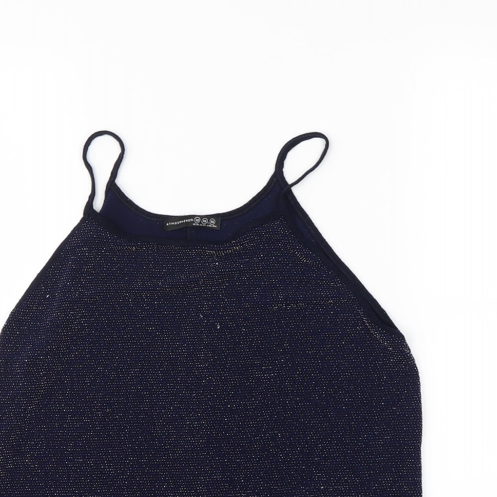 Womens UK Size 10 Atmosphere Blue Basic Tank
