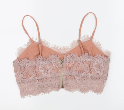 Womens UK Size M Vera & Lucy Pink Cropped Blouse