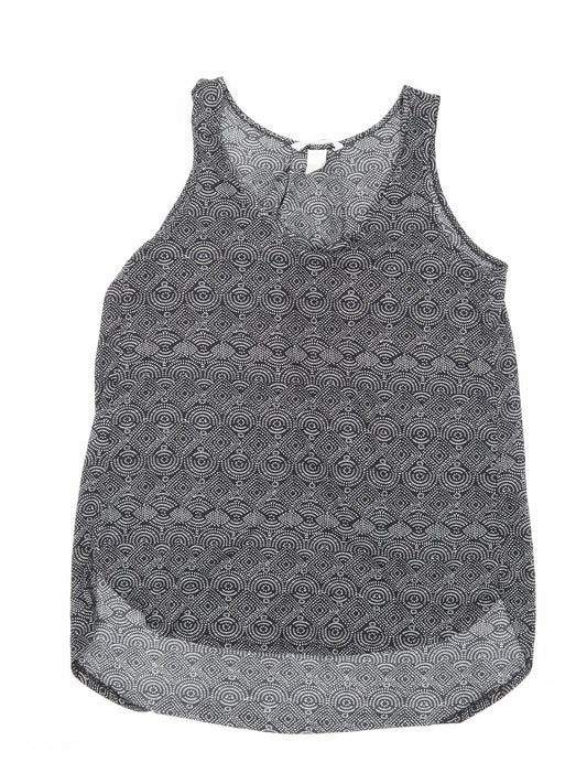 Womens UK Size S H&M Black Basic Tank