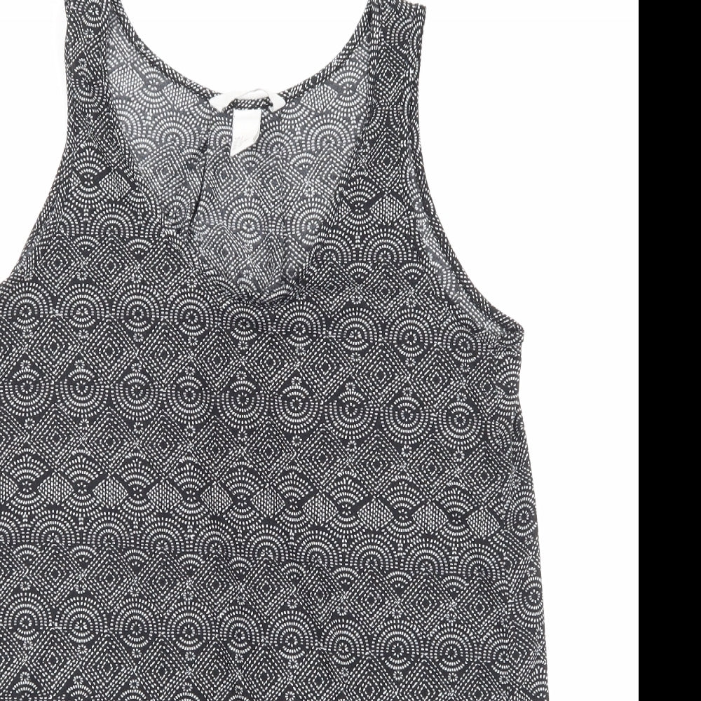 Womens UK Size S H&M Black Basic Tank