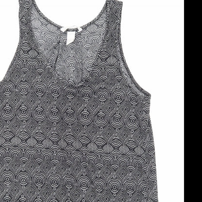 Womens UK Size S H&M Black Basic Tank