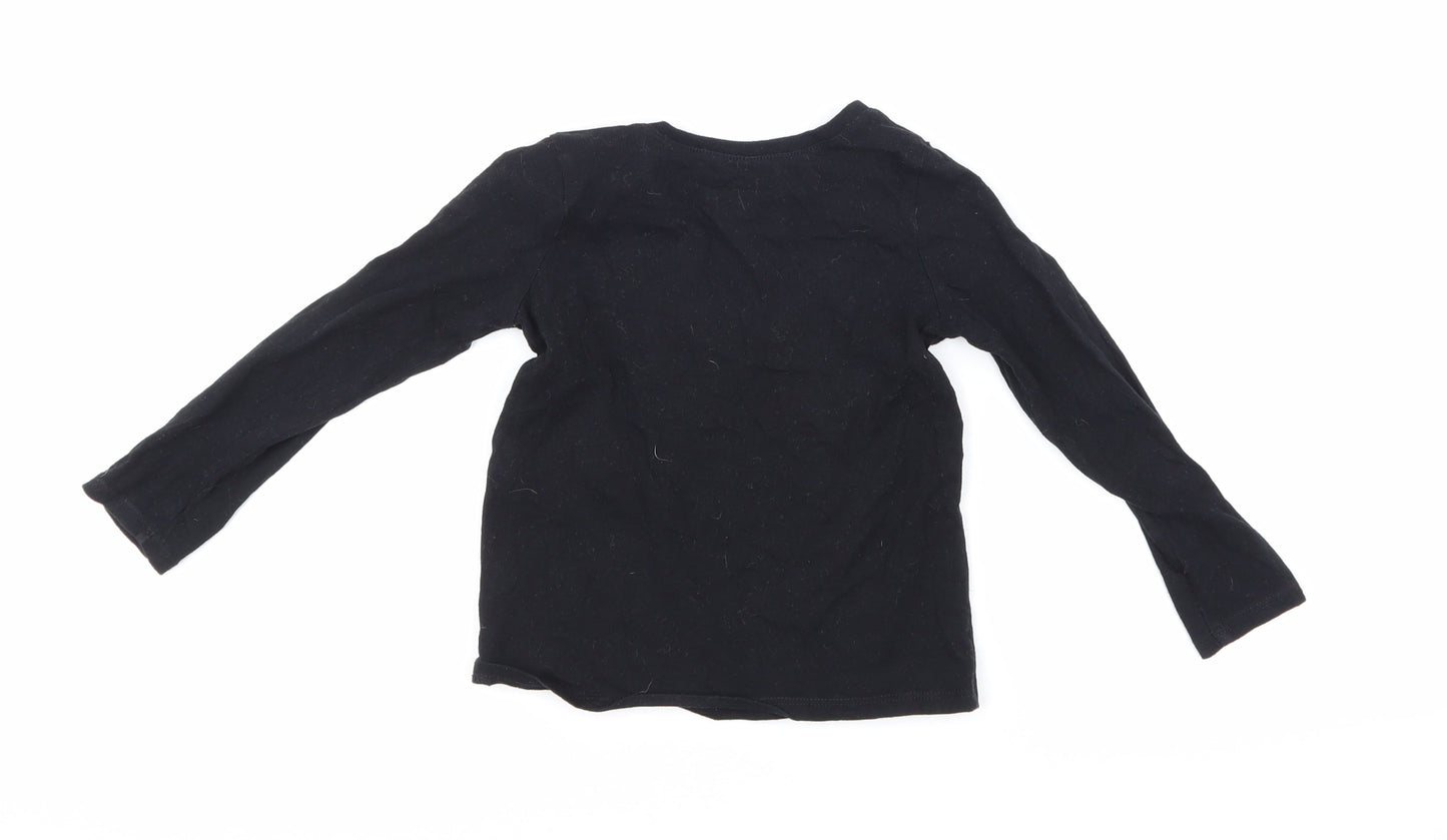 The Children's Place Girls Black   Basic T-Shirt Size 3 Years