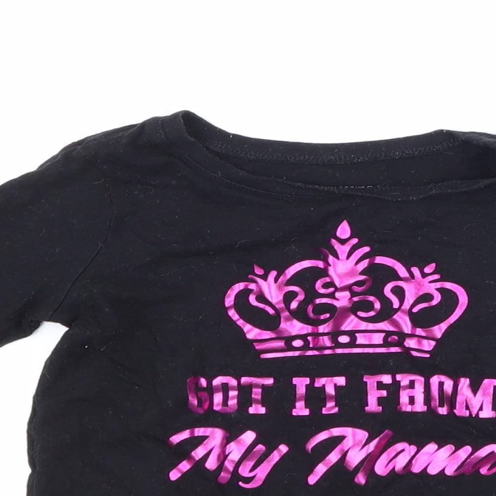 The Children's Place Girls Black   Basic T-Shirt Size 3 Years