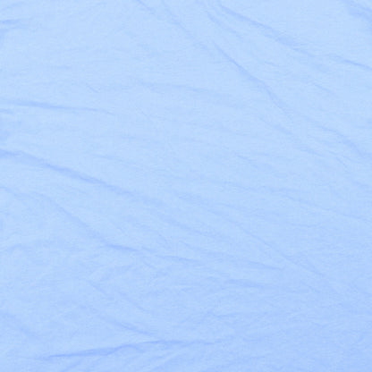 Womens UK Size 14 Anne De Lancay Blue Basic T-Shirt