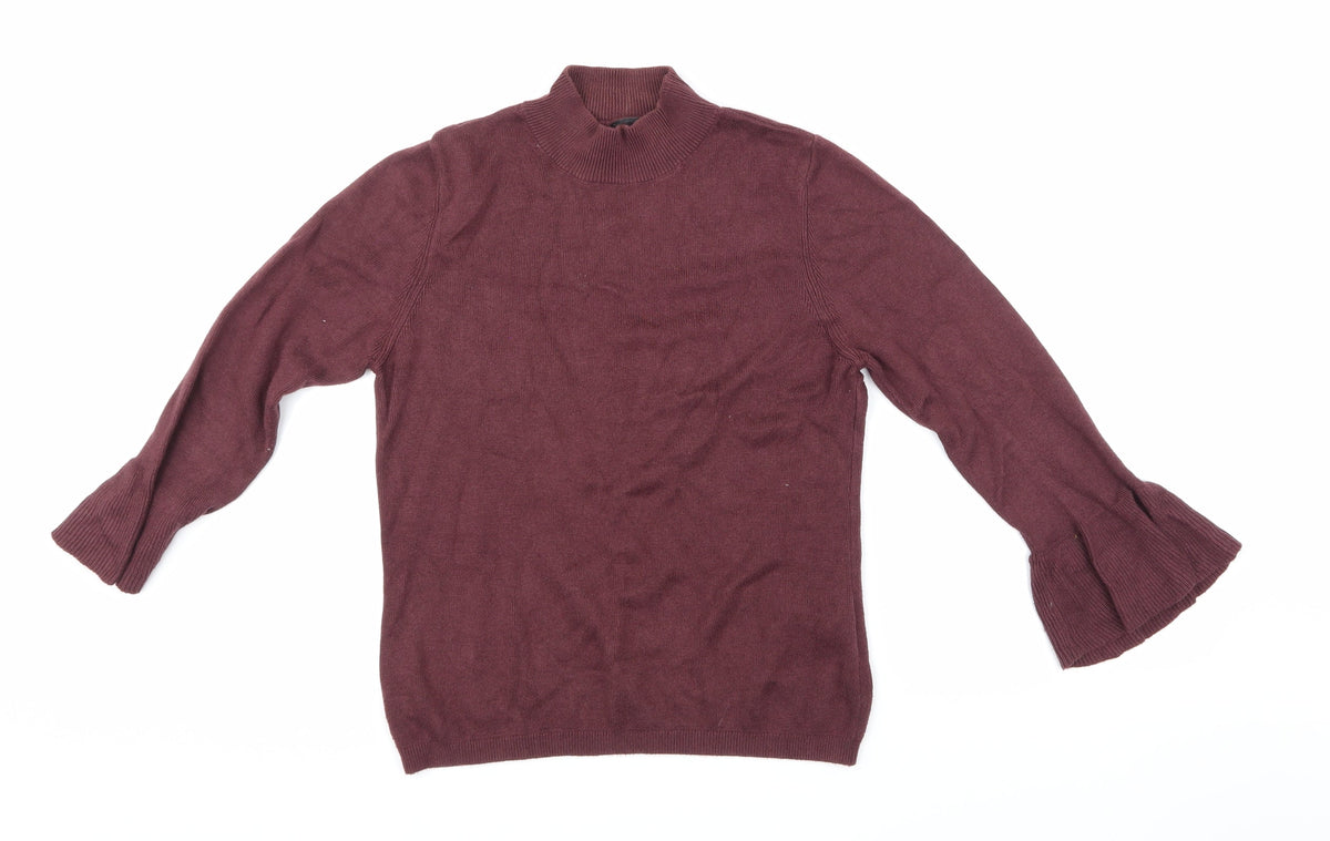 Additional front view of H&M women’s purple jumper, size UK 12