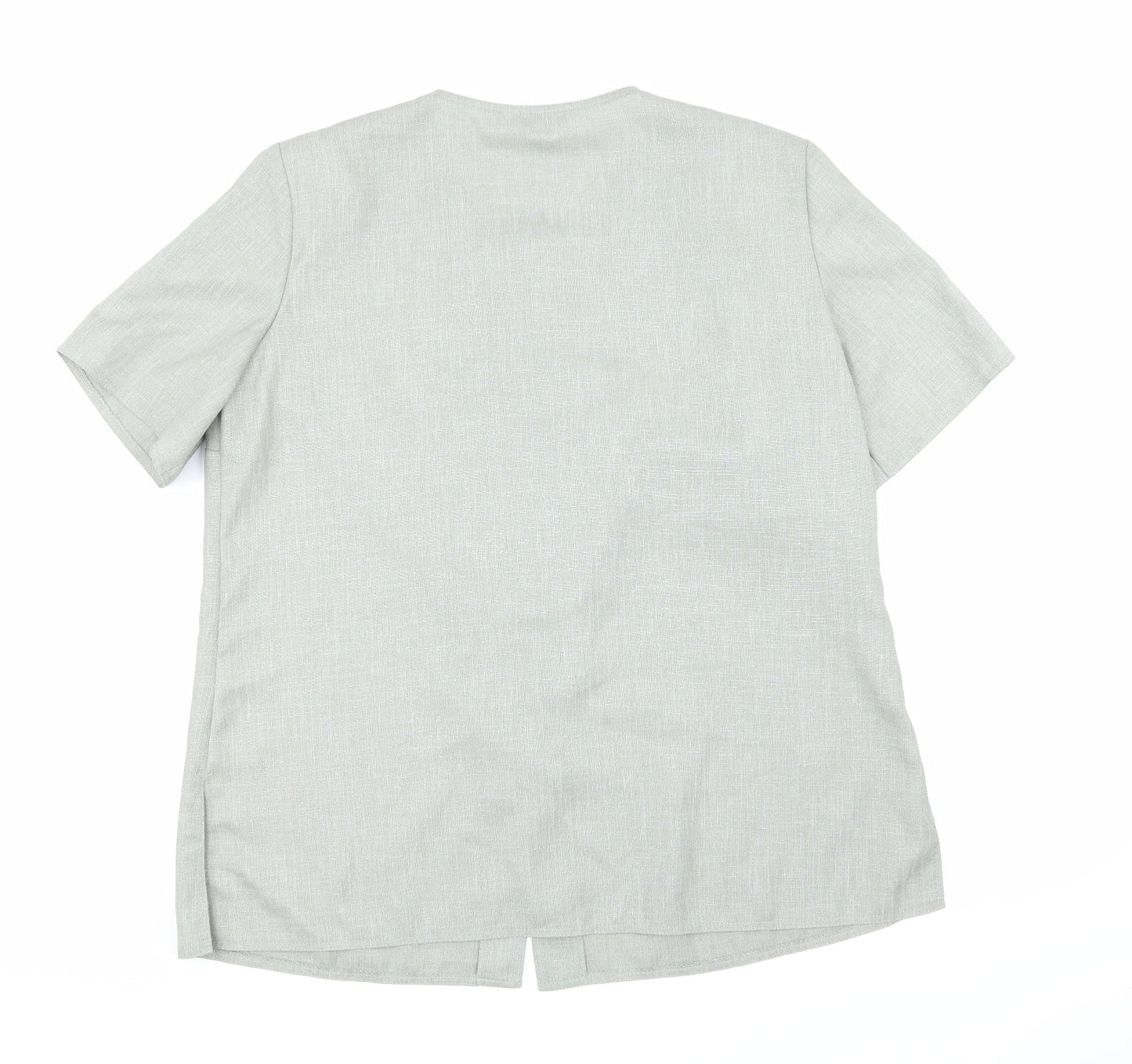 Womens UK Size 18 Berkertex Green Basic Button-Up