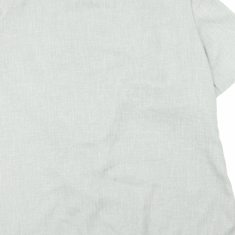 Womens UK Size 18 Berkertex Green Basic Button-Up