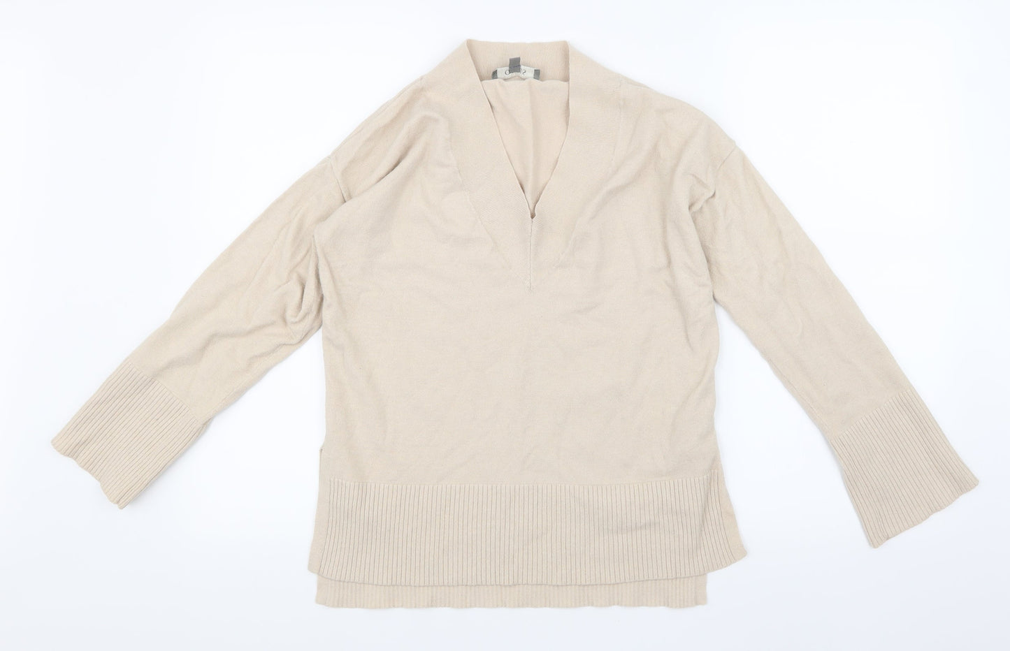 Oasis Womens Beige  Knit Pullover Jumper Size M