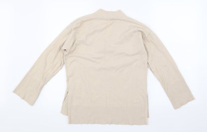Oasis Womens Beige  Knit Pullover Jumper Size M