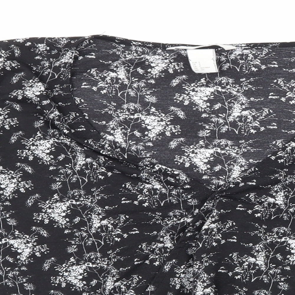 Womens UK Size S H&M Black Basic T-Shirt