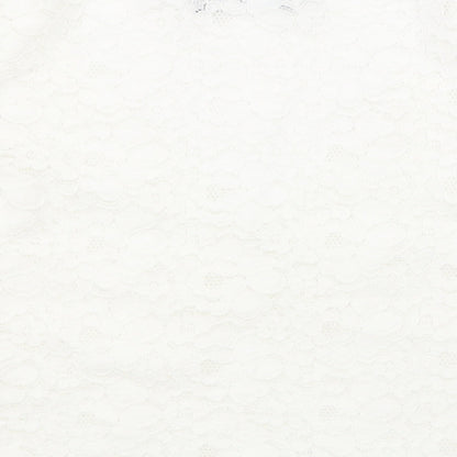 Womens UK Size S Zara White Basic T-Shirt