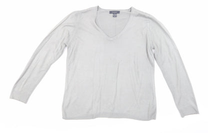 Additional front view of Primark women’s grey knit jumper, size UK 12
