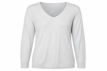 Front view of Primark women’s grey knit jumper, size UK 12