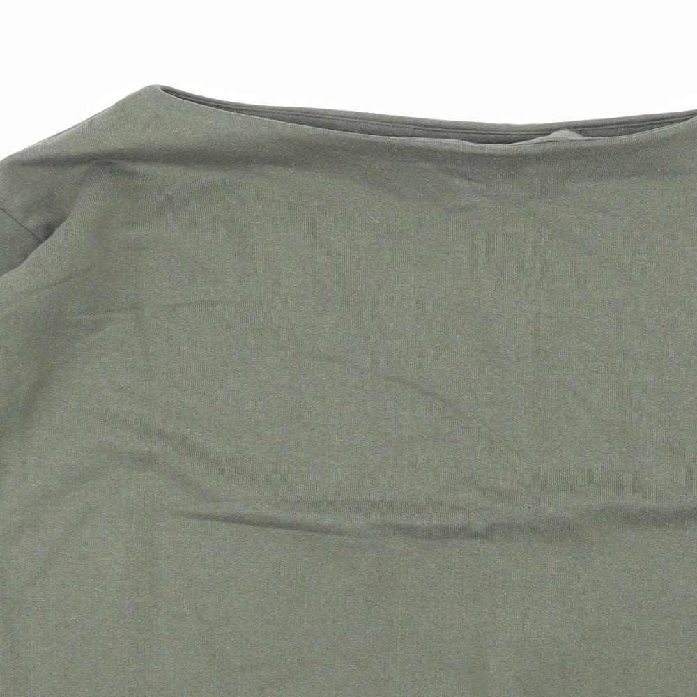 Boohoo Womens Green   Pullover Sweatshirt Size S