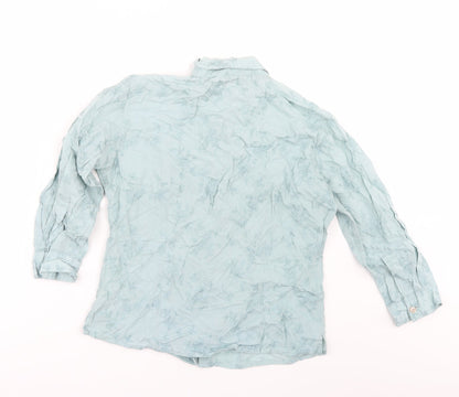 Womens UK Size 12 BHS Green Basic Button-Up