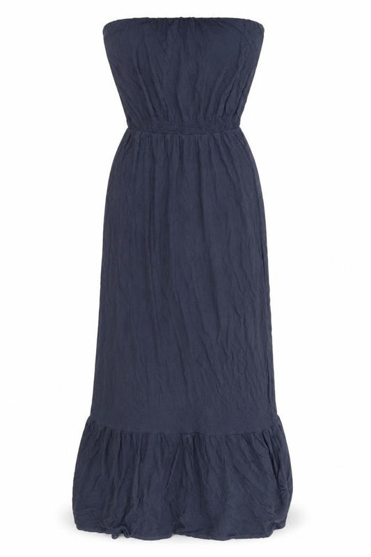 Front view of Topshop women’s blue maxi, size UK 8