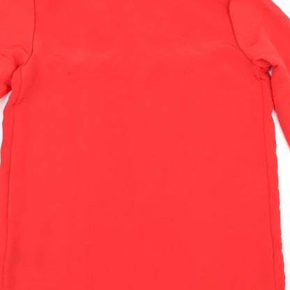 H&M Womens Red   Shirt Dress  Size 14
