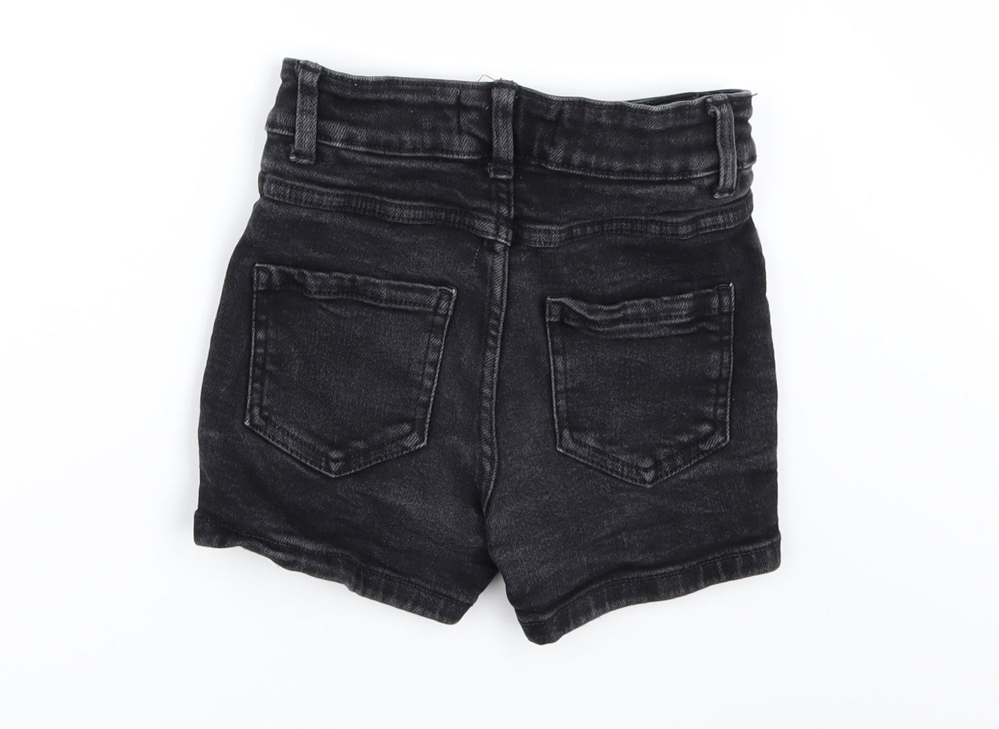 New Look Girls Black  Damask Cut-Off Shorts Size 10 Years