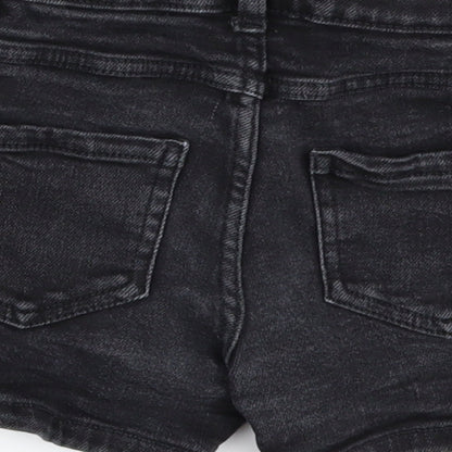 New Look Girls Black  Damask Cut-Off Shorts Size 10 Years