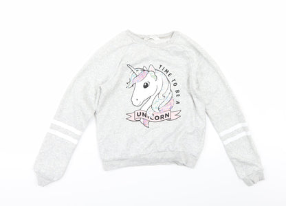 H&M Girls Grey    Sweatshirt Size 11-12 Years