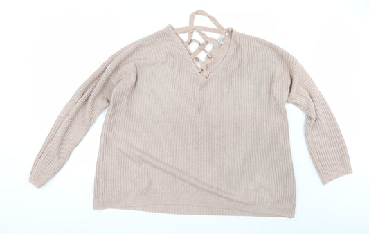 Peacocks Womens Pink   Pullover Jumper Size L