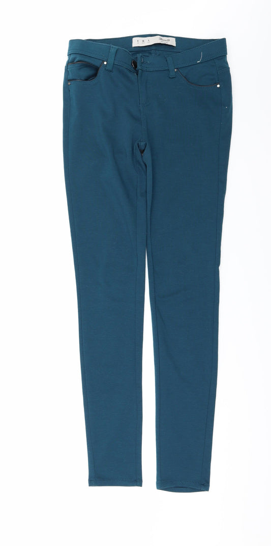 Denim & Co. Womens Blue   Trousers  Size 8 L31 in