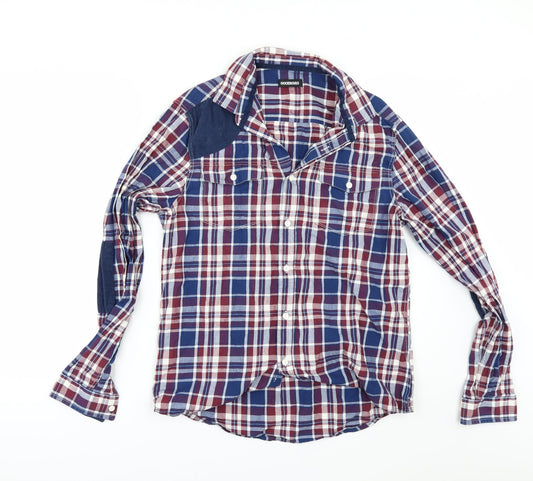 Mens UK Size M Goodsouls Blue  Button-Up Long Sleeve Casual Shirt