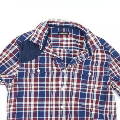 Mens UK Size M Goodsouls Blue  Button-Up Long Sleeve Casual Shirt